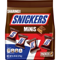 SNICKERS Minis Chocolate Candy Bars Bag 9.7 oz image
