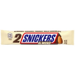 SNICKERS 2 To Go Almond Candy Bar, 3.23 oz image