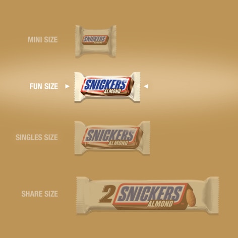 SNICKERS Almond Fun Size Chocolate Candy Bars, 10.23 oz