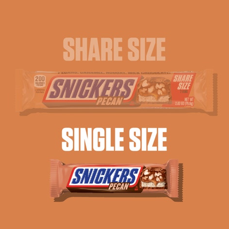SNICKERS PECAN Singles Size Chocolate Candy Bars, 1.41 oz