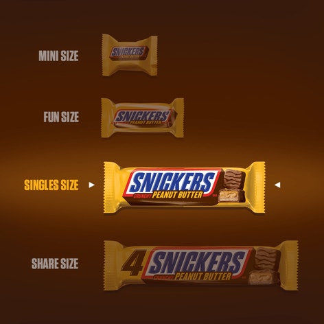 SNICKERS Peanut Butter Squared Singles Size Chocolate Candy Bar,  1.78 oz