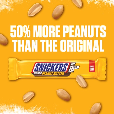 SNICKERS Milk Chocolate Crunchy Peanut Butter Ice Cream Bars, 2.62 Oz Bar