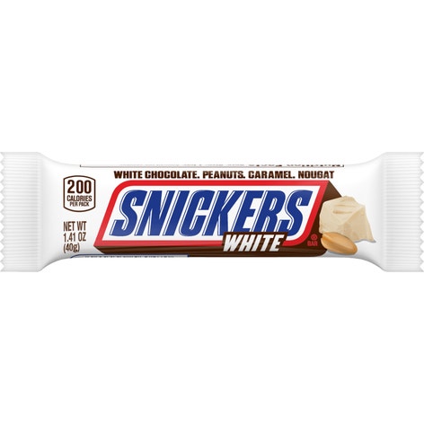 SNICKERS White Chocolate Singles Size Candy Bar 1.41 oz ...