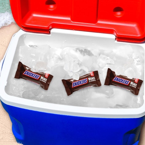 SNICKERS Ice Cream Minis, Milk Chocolatey Caramel Peanut Butter Ice Cream Bars, 10 Pack, 9.5 Oz