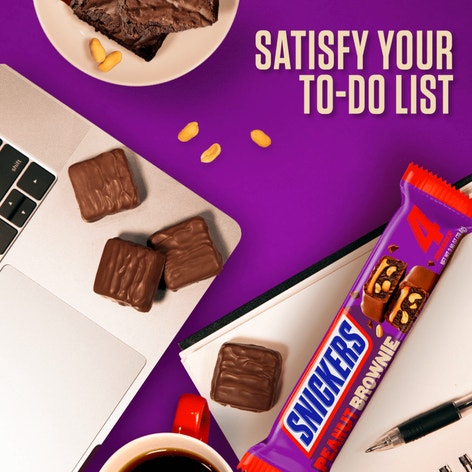 SNICKERS Peanut Brownie Squares Share Size Chocolate Candy Bar, 2.4 oz