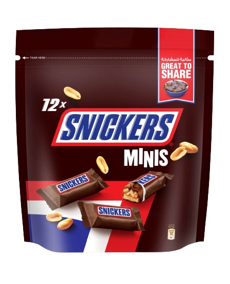 Snickers™ Minis Chocolate Mini Bars, Pouch, 180g (12 pcs)