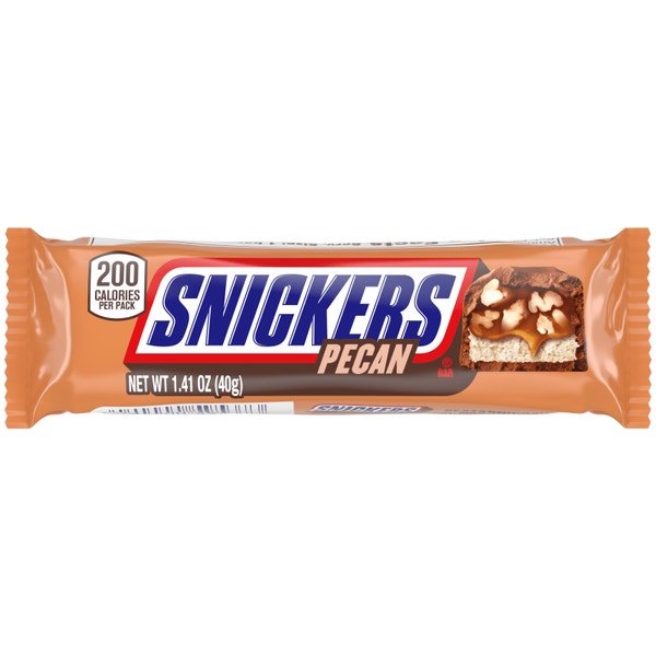 SNICKERS PECAN Singles Size Chocolate Candy Bars, 1.41 oz