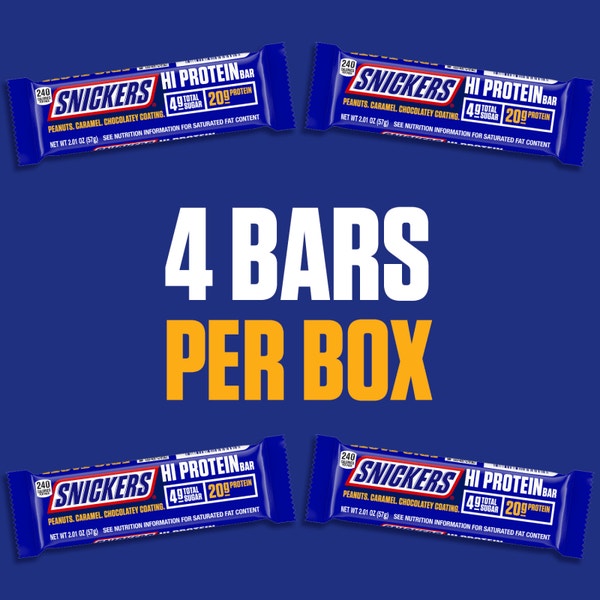 SNICKERS Hi Protein Original Bars, 8.04 oz (4-Count Box)