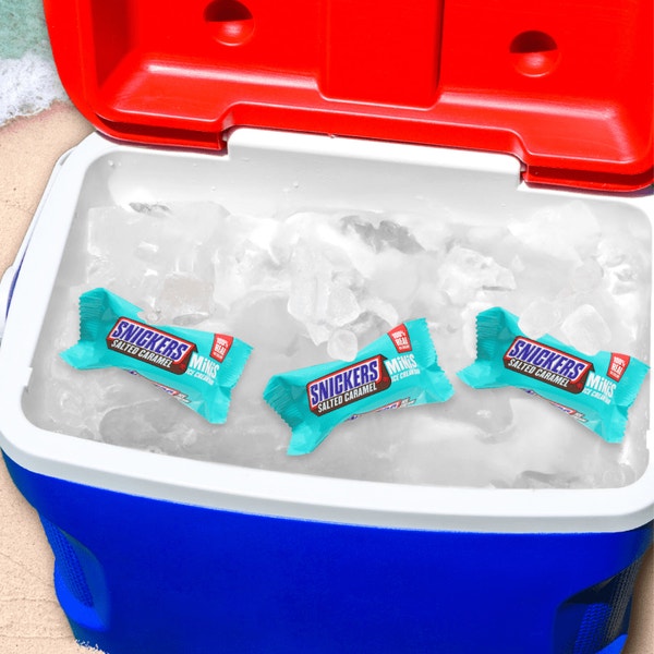 SNICKERS Ice Cream Minis, Salted Caramel Ice Cream Bars, 10 Pack, 9.5 Oz