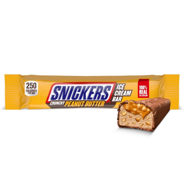 SNICKERS Milk Chocolate Crunchy Peanut Butter Ice Cream Bars, 2.62 Oz Bar