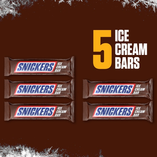 SNICKERS Ice Cream Bars, 10 oz  (5-Count Box)