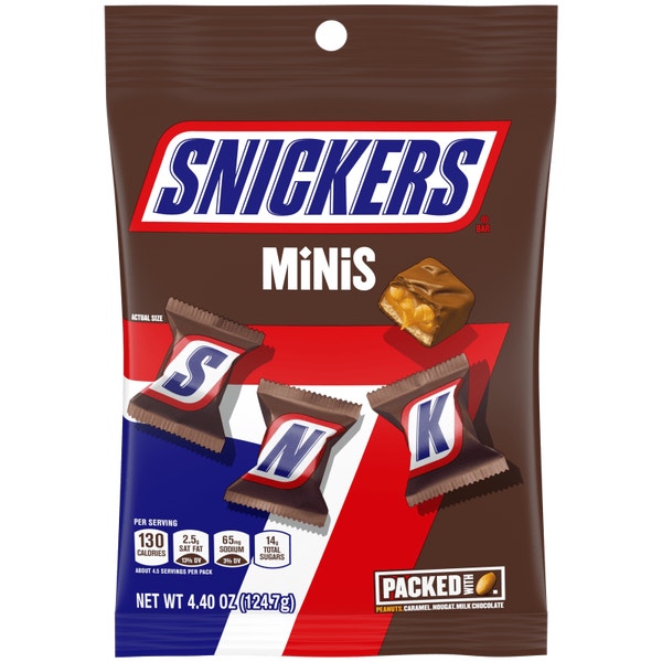 SNICKERS Original Chocolate Minis Size Bars Bag 4.4 oz