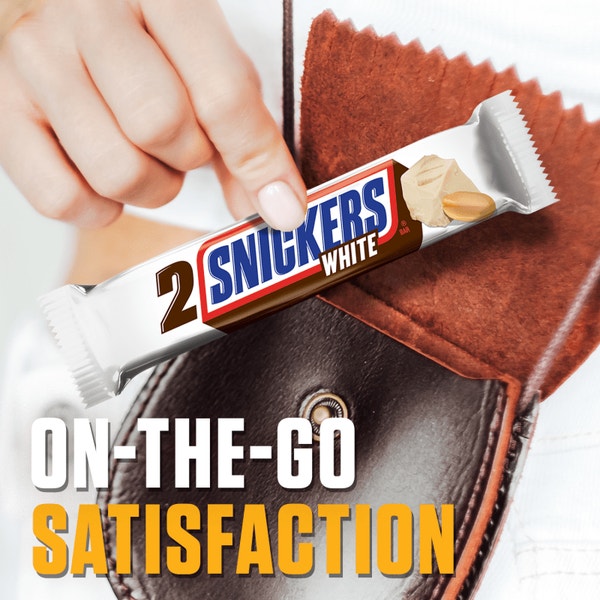 SNICKERS White Chocolate Share Size Candy Bars, 2.84 oz