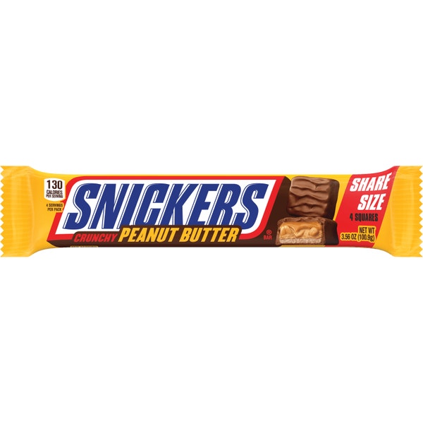 SNICKERS Peanut Butter Squared 4 To Go Candy Bar, 3.56 oz