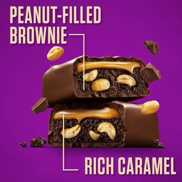 SNICKERS Peanut Brownie Squares Share Size Chocolate Candy Bar, 2.4 oz
