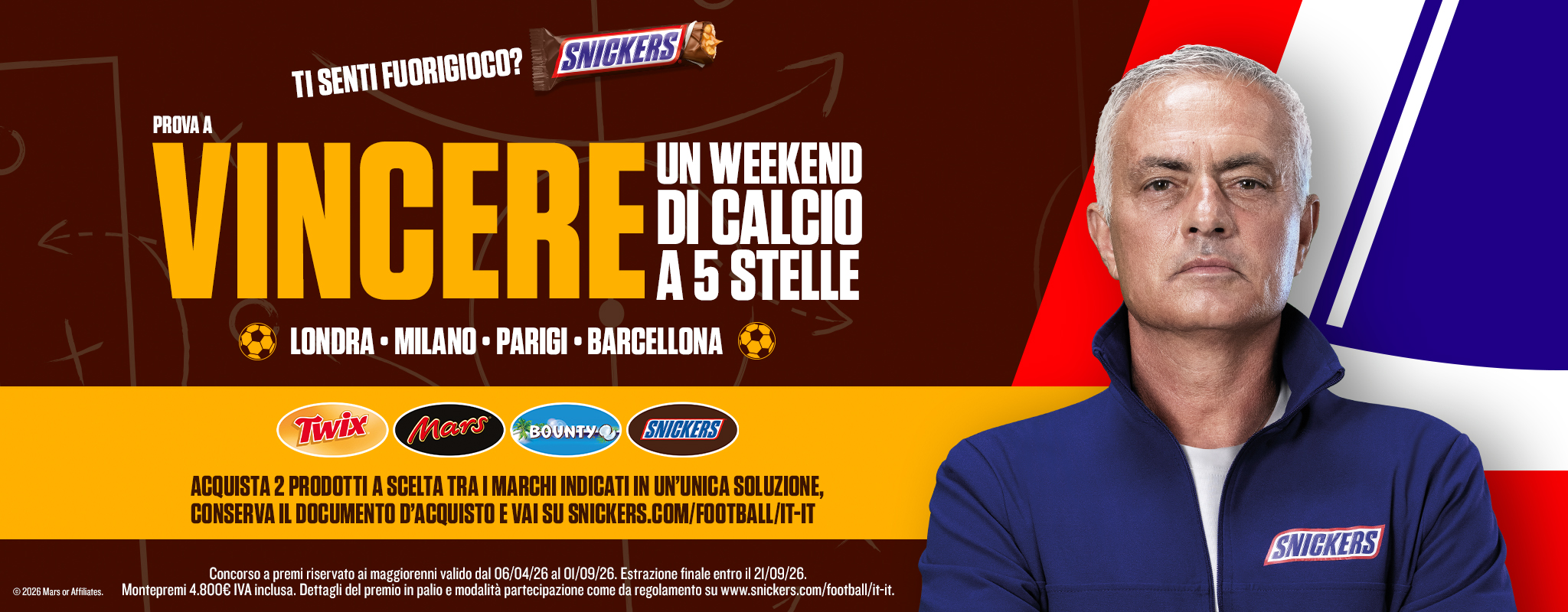 banner with snickers logo