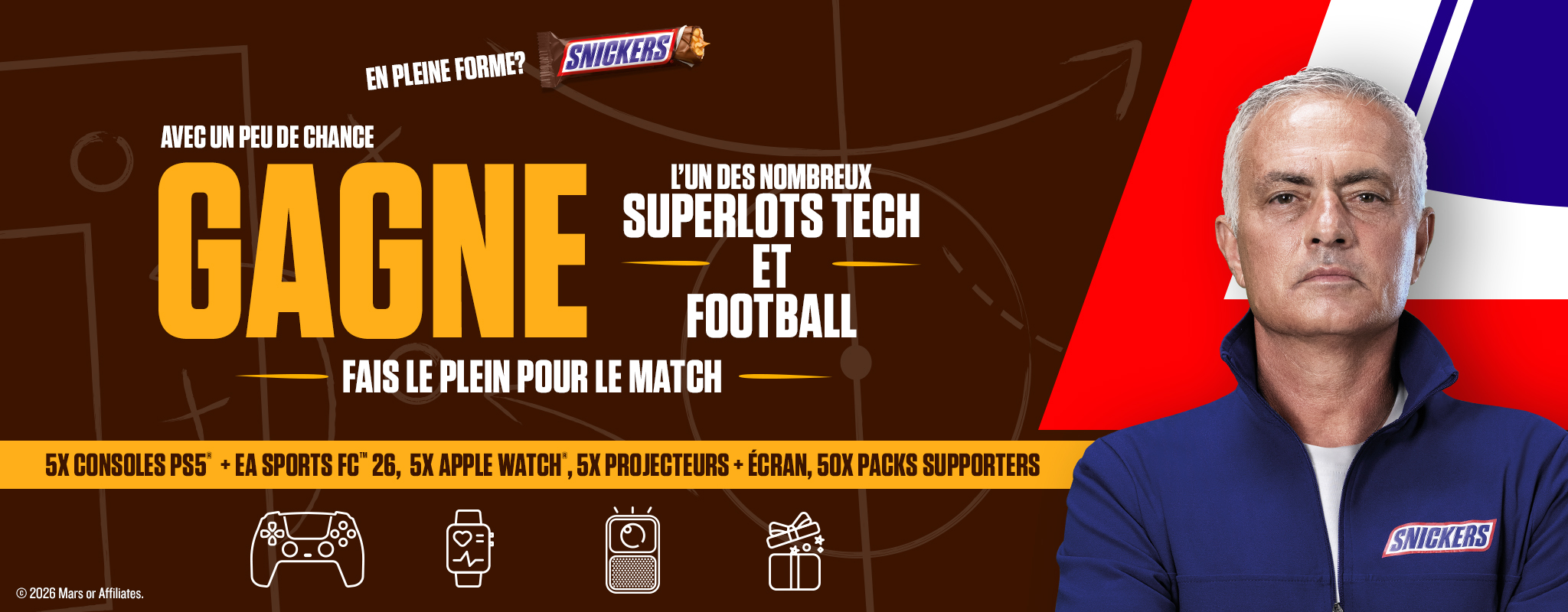 banner with snickers logo