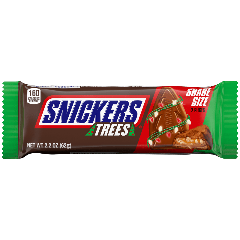 SNICKERS Trees Chocolate Christmas Candy Bars, 2 Ct