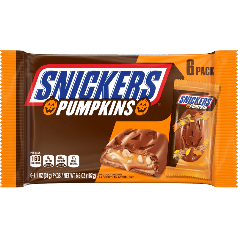 SNICKERS PUMPKINS 6 PACK 6.6 OUNCES