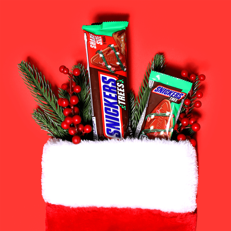 SNICKERS Trees Chocolate Christmas Candy Bars, 2 Ct