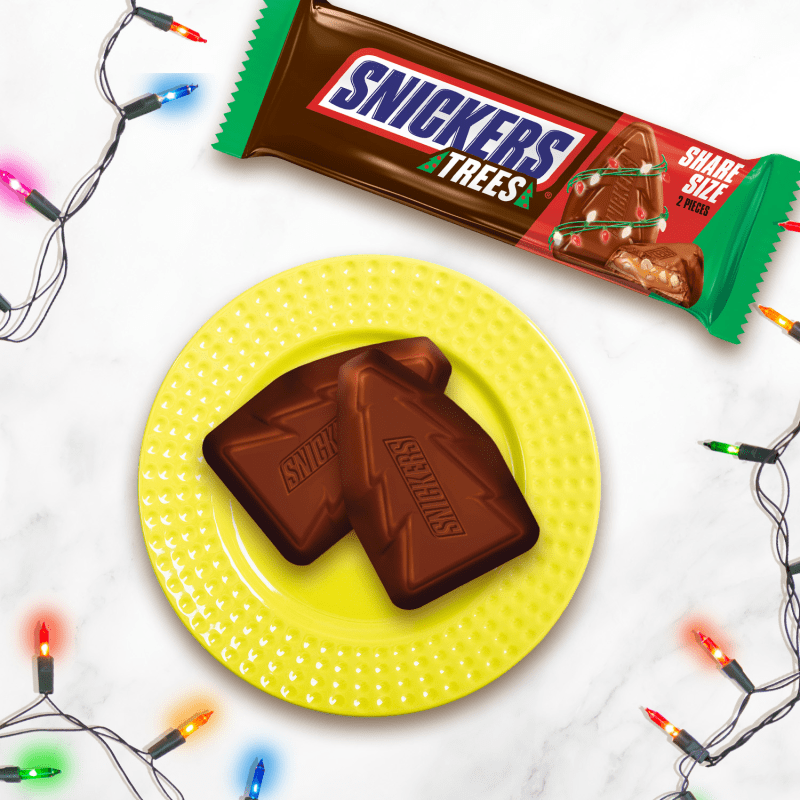 SNICKERS Trees Chocolate Christmas Candy Bars, 2 Ct