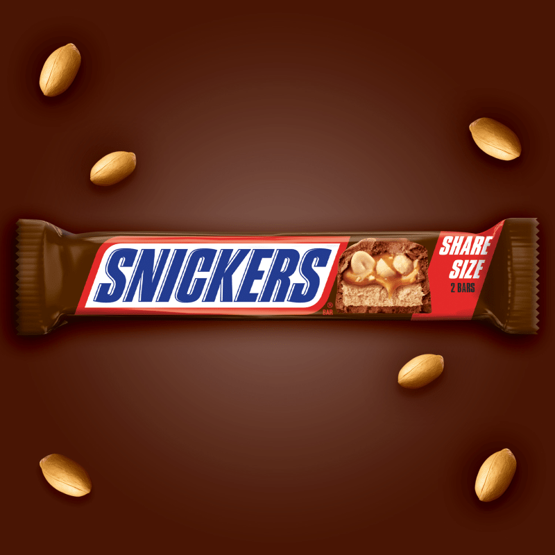 SNICKERS Milk Chocolate Candy Bar Sharing Size, 3.29 oz