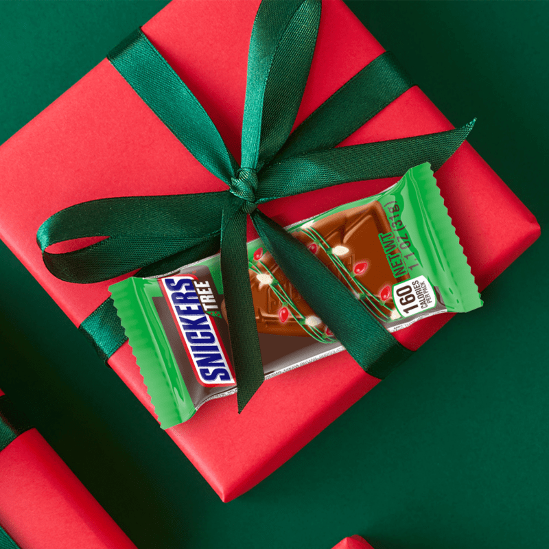 SNICKERS Trees Chocolate Christmas Candy Bars, Single