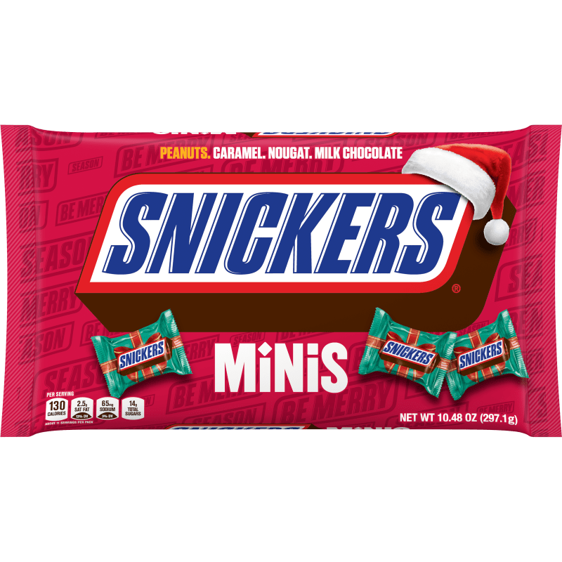 SNICKERS Minis Milk Chocolate Christmas Candy Bars, 10.48 Oz Bag