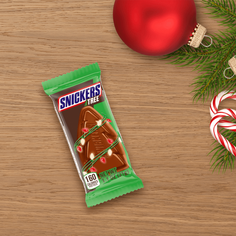 SNICKERS Trees Chocolate Christmas Candy Bars, Single