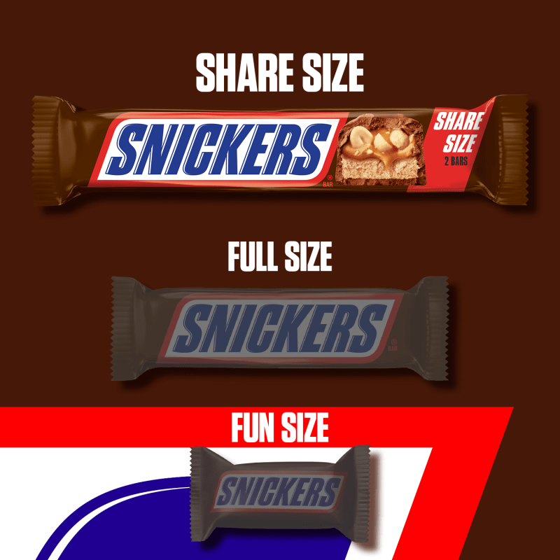 SNICKERS Milk Chocolate Candy Bar Sharing Size, 3.29 oz