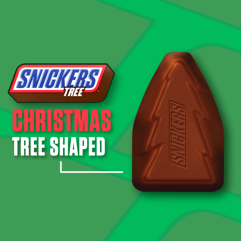 SNICKERS Trees Chocolate Christmas Candy Bars, 2 Ct