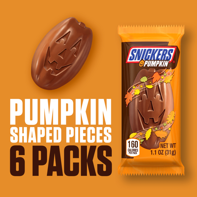 SNICKERS PUMPKINS 6 PACK 6.6 OUNCES
