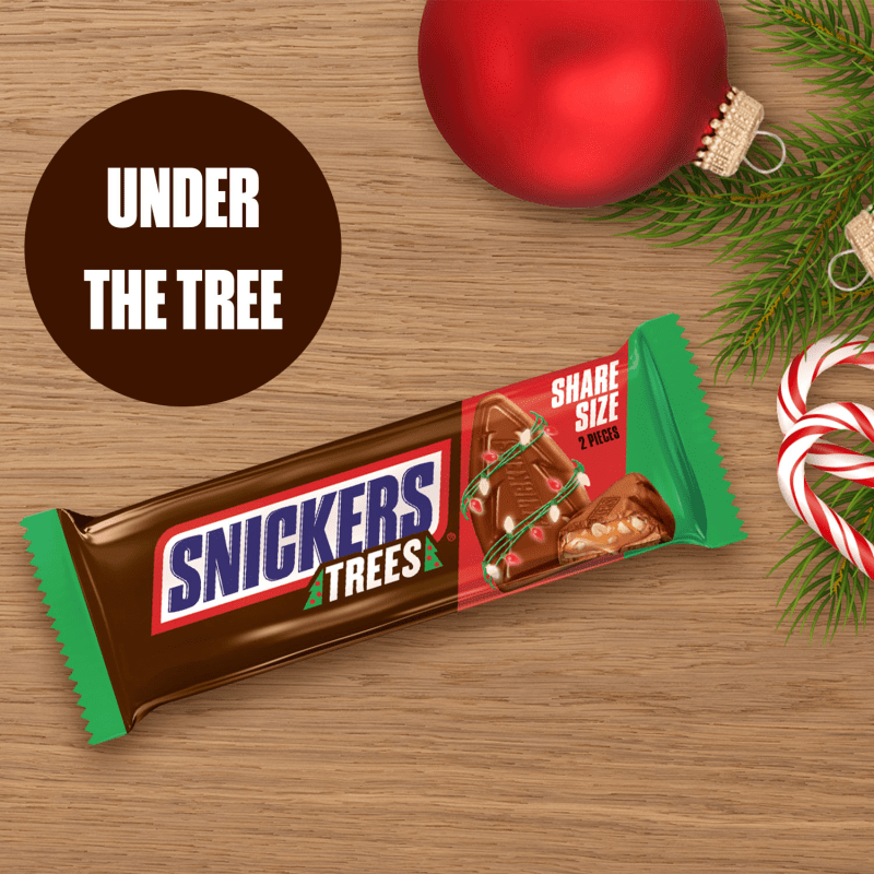 SNICKERS Trees Chocolate Christmas Candy Bars, 2 Ct