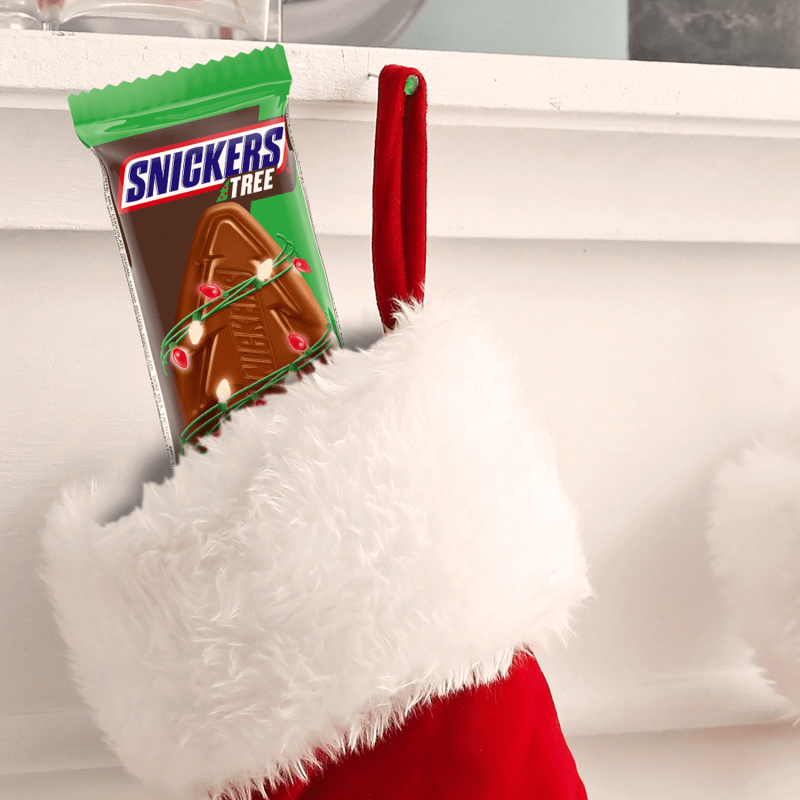 SNICKERS Trees Chocolate Christmas Candy Bars, Single