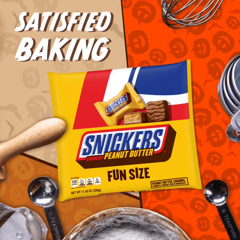 SNICKERS Crunchy Peanut Butter Chocolate Squares Fun Size Bag, 11.5 oz