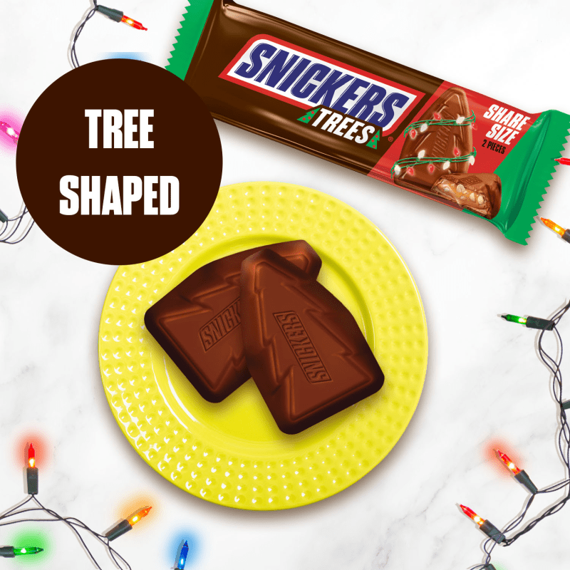 SNICKERS Trees Chocolate Christmas Candy Bars, 2 Ct
