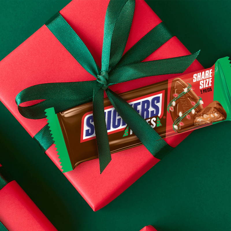 SNICKERS Trees Chocolate Christmas Candy Bars, 2 Ct