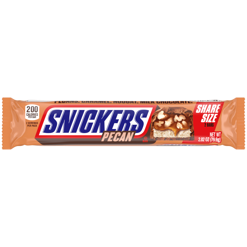 SNICKERS PECAN Share Size Chocolate Candy Bars, 2.82 oz