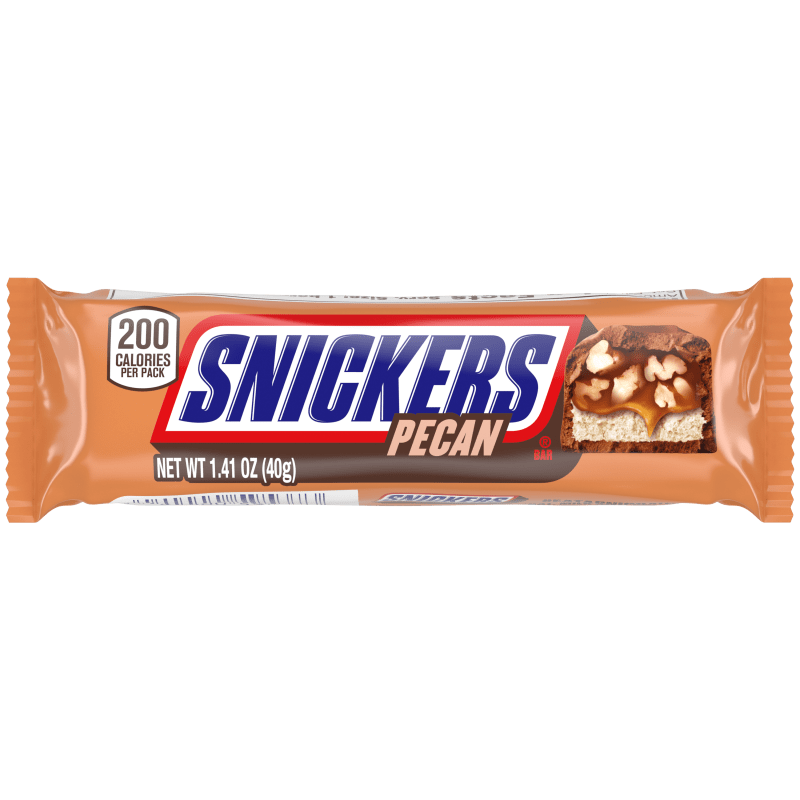SNICKERS PECAN Singles Size Chocolate Candy Bars, 1.41 oz